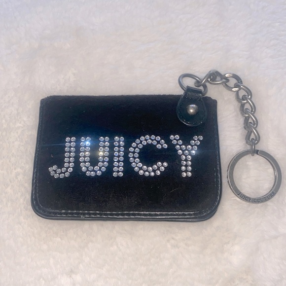 Juicy Couture💎Wallet Keychain with Logo Rhinestones~Y2K - Picture 1 of 8